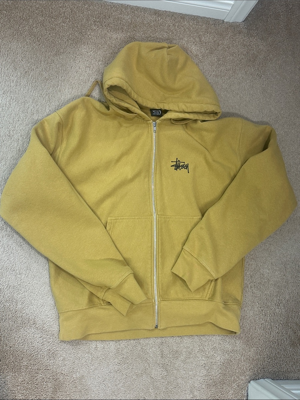 Stussy Olive-Mustard Zip Hoodie